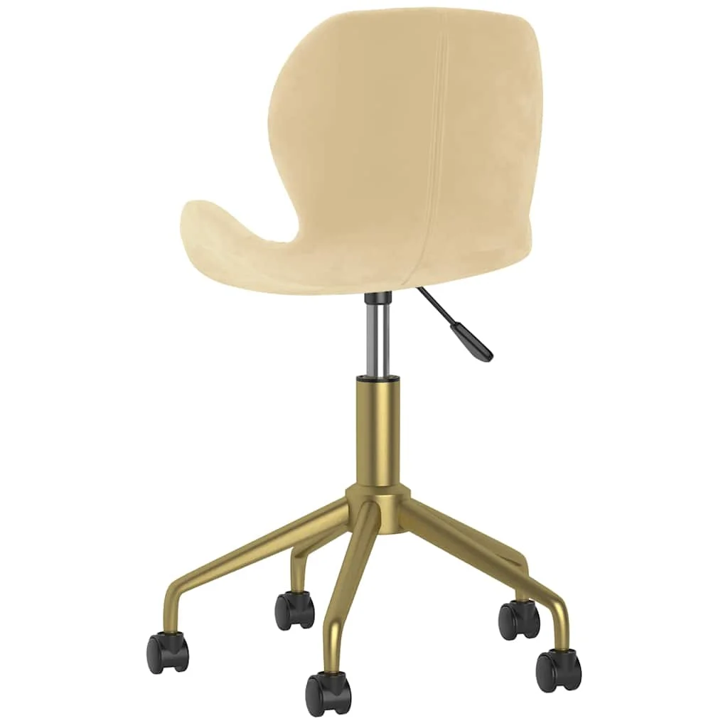 Chaise pivotante de bureau 39 x 51 x 84,5 cm crème velours – vue en situation