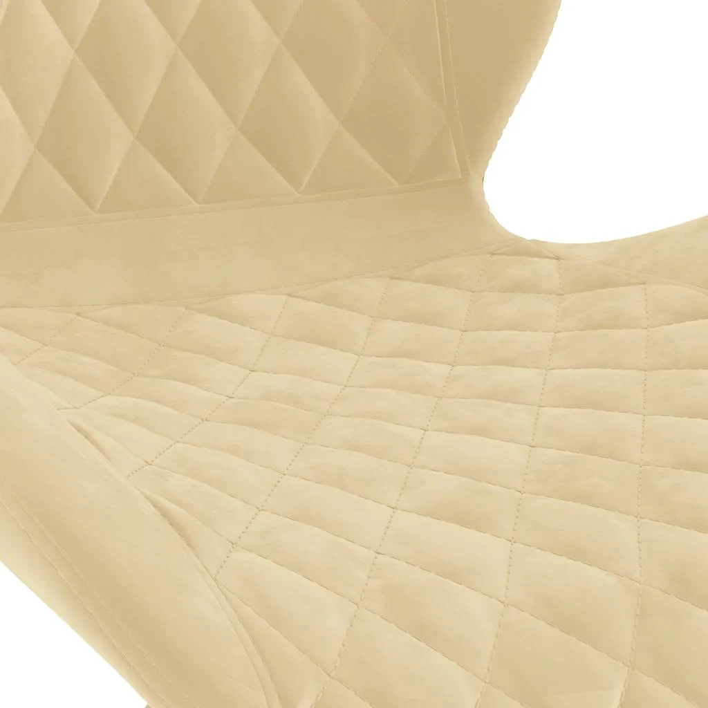 Chaise pivotante de bureau 39 x 51 x 84,5 cm crème velours – vue de dessus