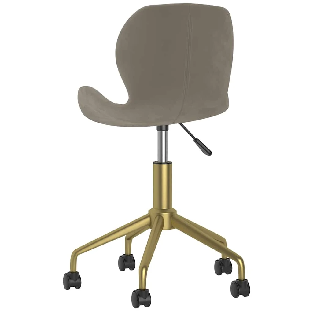 Chaise pivotante de bureau 39 x 51 x 84,5 cm gris clair velours – vue en situation