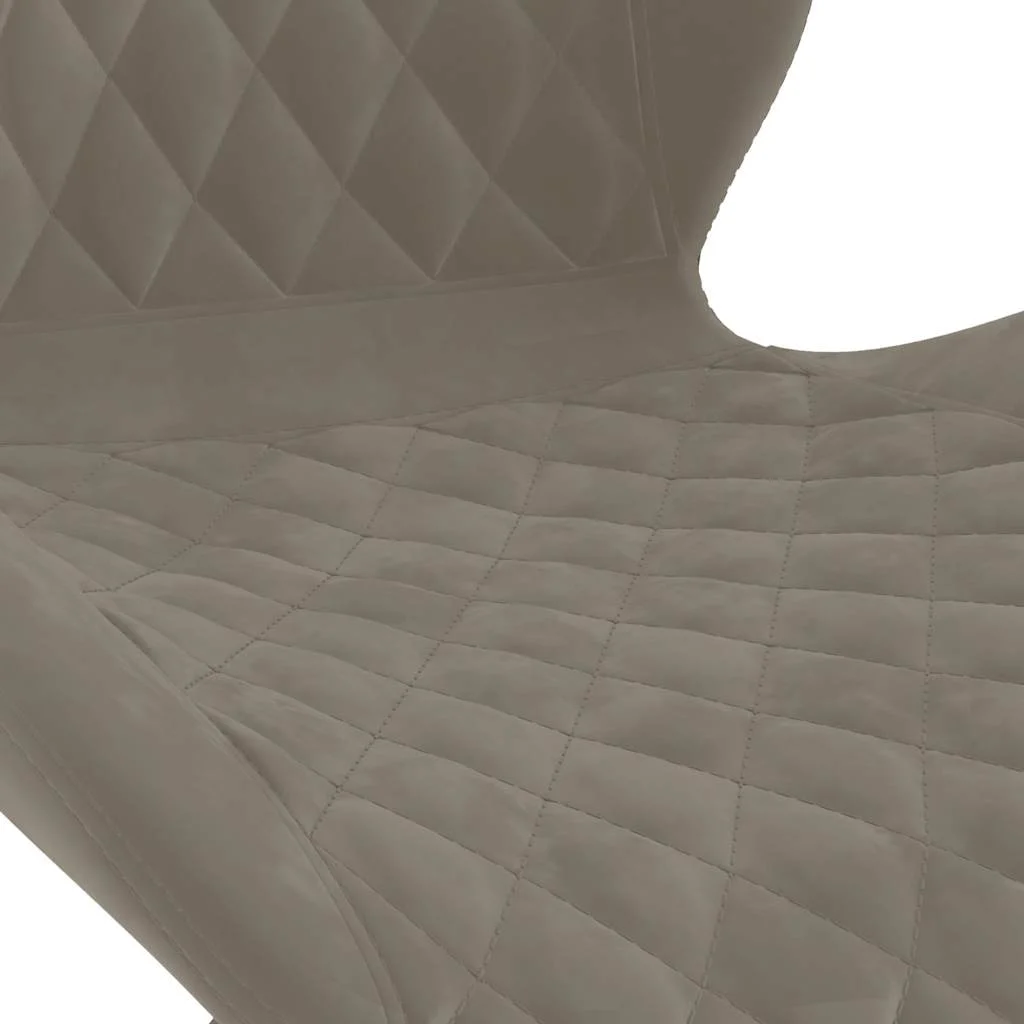Chaise pivotante de bureau 39 x 51 x 84,5 cm gris clair velours – vue de dessus