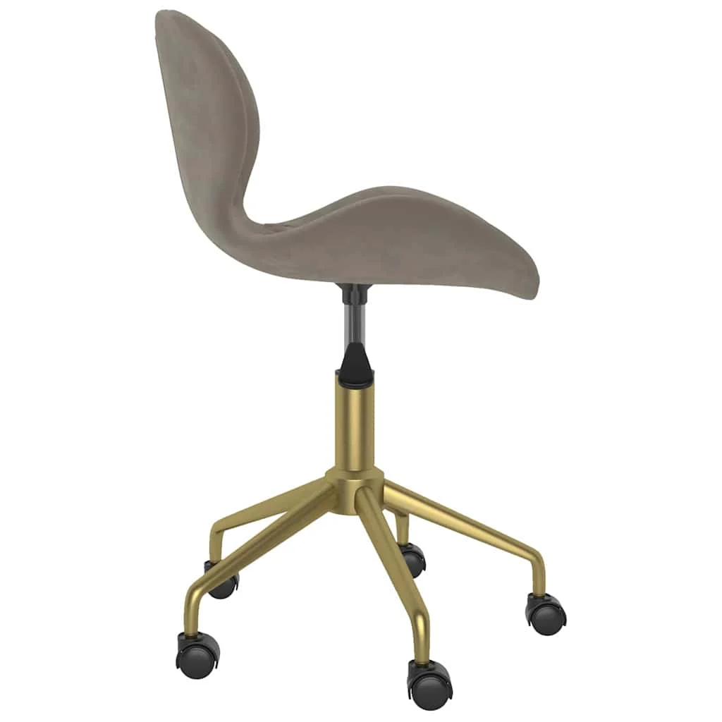 Chaise pivotante de bureau 39 x 51 x 84,5 cm gris clair velours – vue de détail