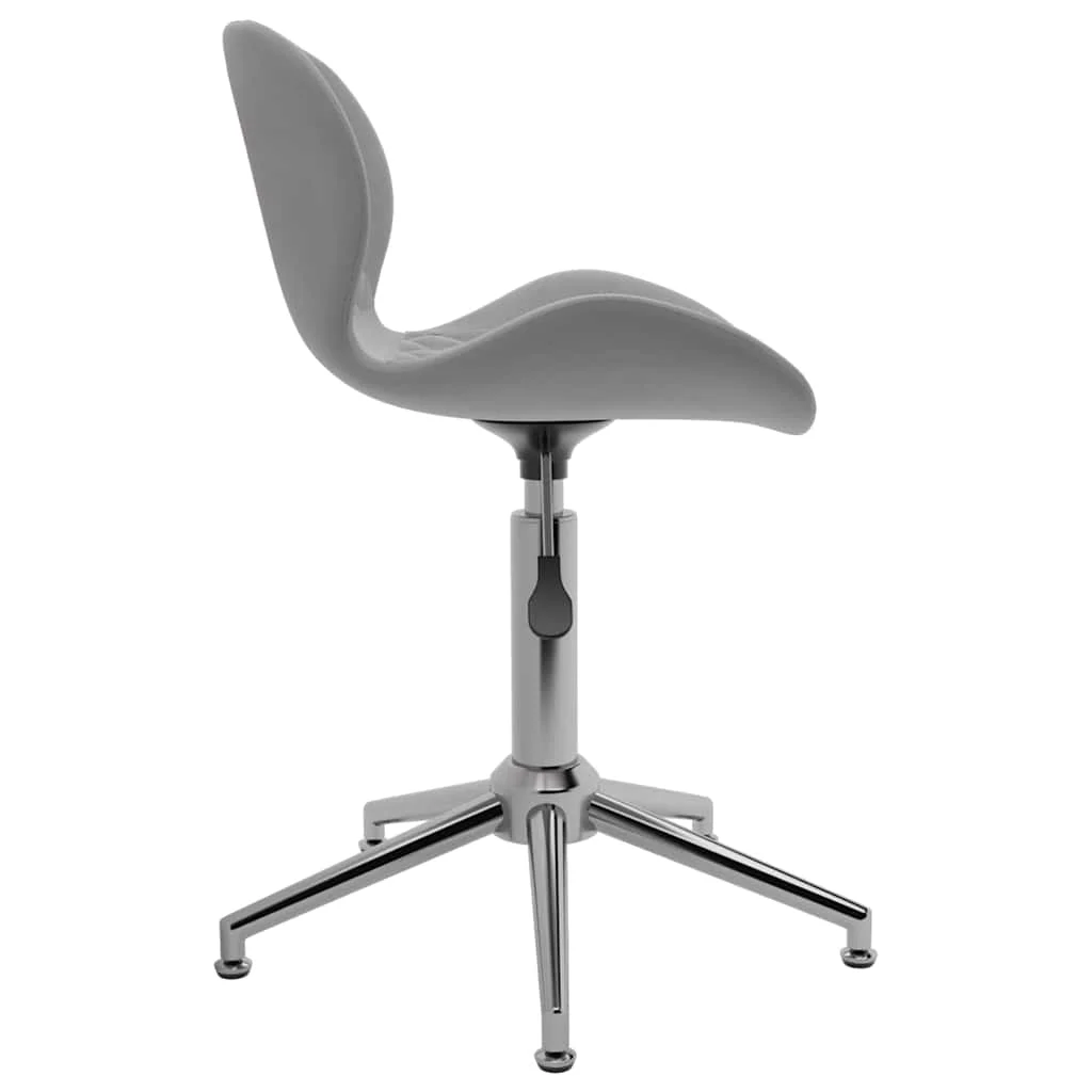 Chaise pivotante de bureau 39 x 51 x 86,5 cm gris clair velours – vue de côté
