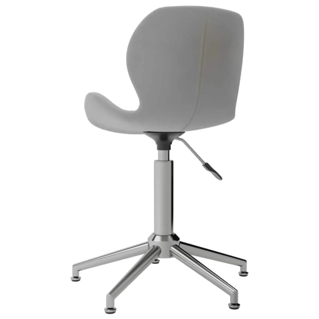 Chaise pivotante de bureau 39 x 51 x 86,5 cm gris clair velours – vue de détail