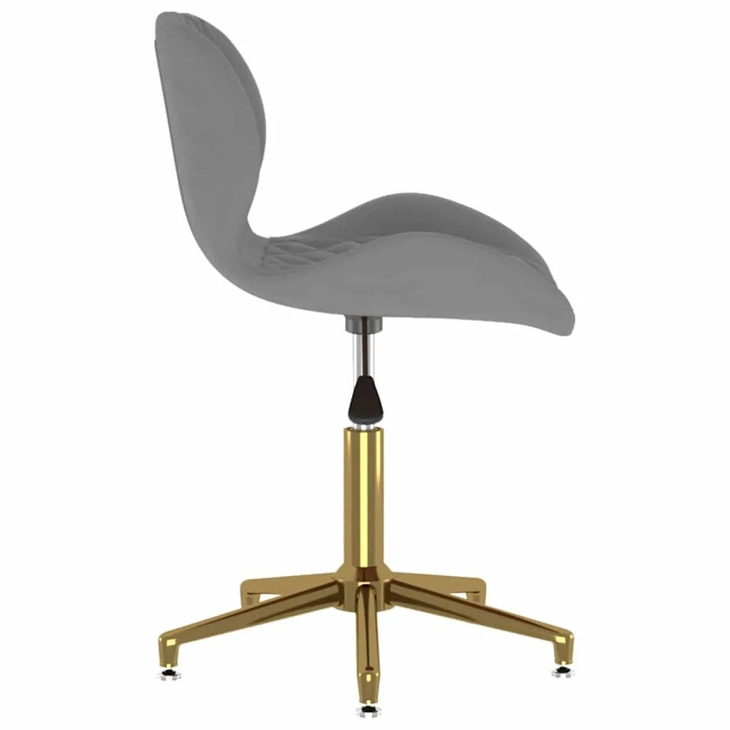 Chaise pivotante de bureau 39 x 51 x 86,5 cm gris foncé velours – modèle 2 – vue de côté