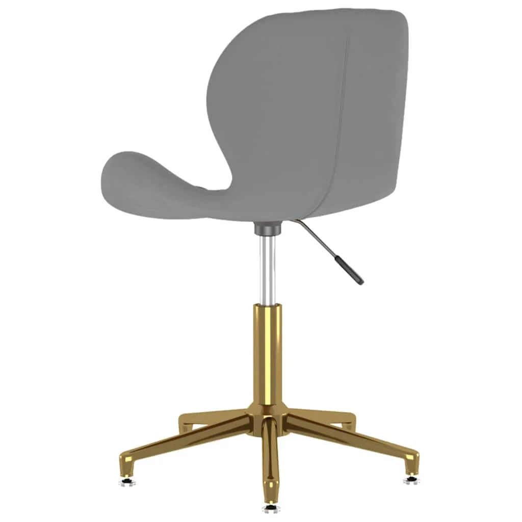Chaise pivotante de bureau 39 x 51 x 86,5 cm gris foncé velours – modèle 2 – vue de détail
