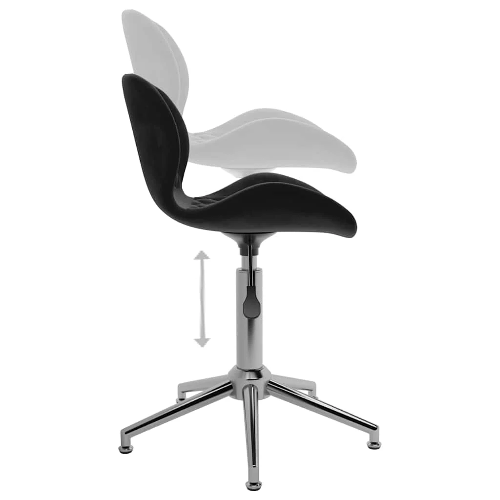Chaise pivotante de bureau 39 x 51 x 86,5 cm noir velours – vue de dessus