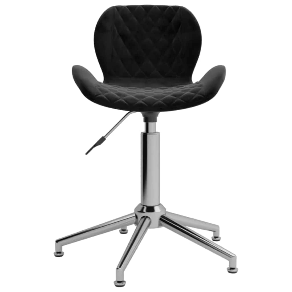 Chaise pivotante de bureau 39 x 51 x 86,5 cm noir velours – vue de face