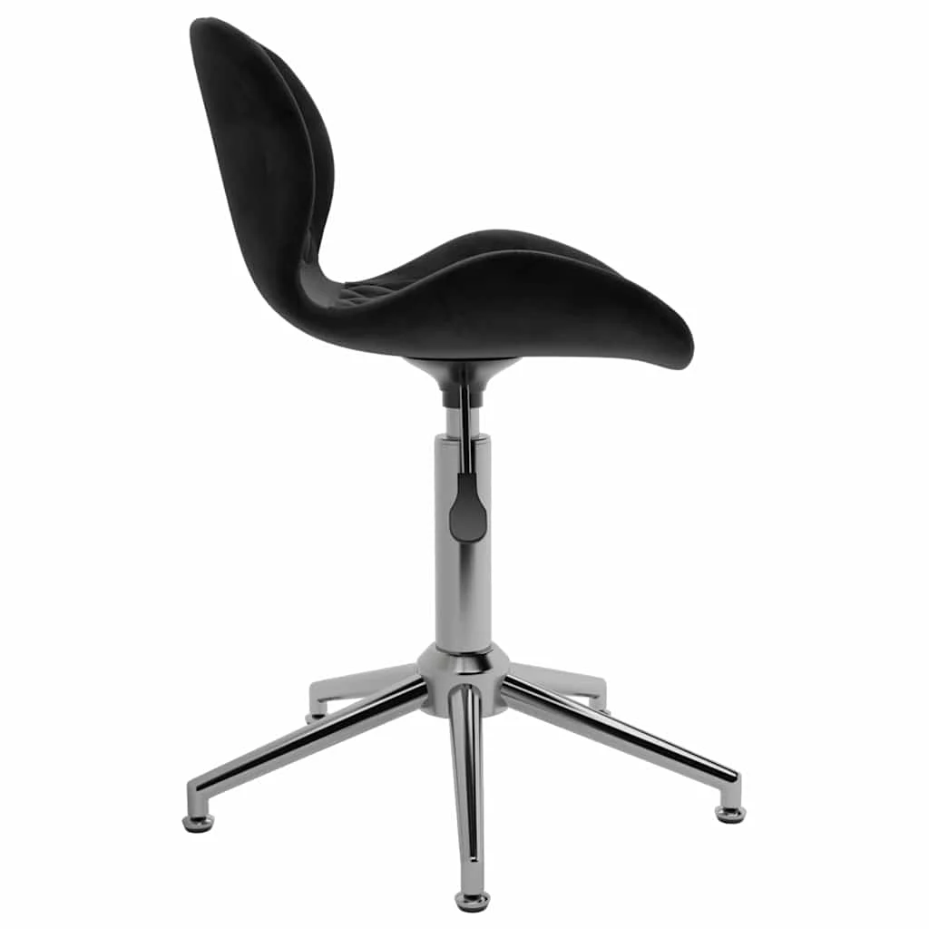 Chaise pivotante de bureau 39 x 51 x 86,5 cm noir velours – vue de côté