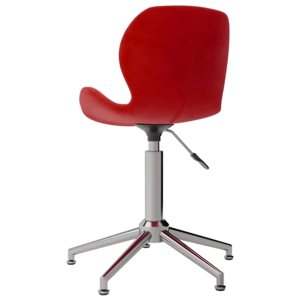 Chaise pivotante de bureau 39 x 51 x 86,5 cm rouge bordeaux velours – vue de détail