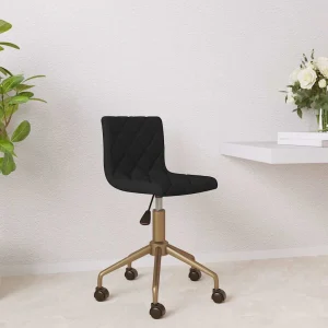 Chaise pivotante de bureau 40 x 43 x 86,5 cm noir velours – vue d’ensemble