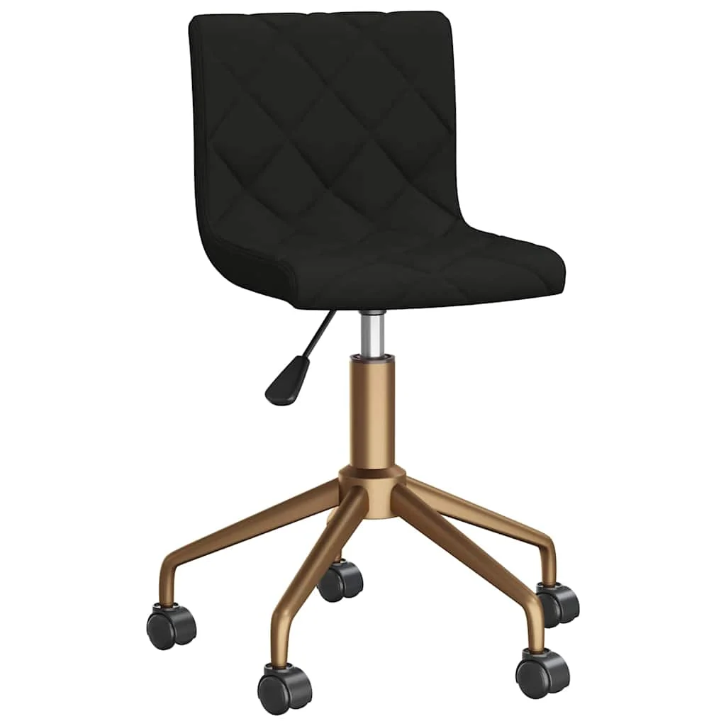 Chaise pivotante de bureau 40 x 43 x 86,5 cm noir velours – vue de face