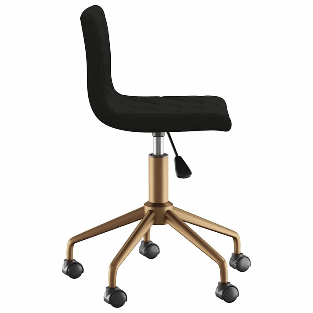 Chaise pivotante de bureau 40 x 43 x 86,5 cm noir velours – vue de détail