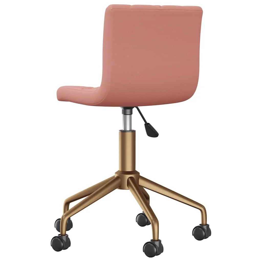 Chaise pivotante de bureau 40 x 43 x 86,5 cm rose velours – vue en situation