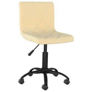 Chaise pivotante de bureau 40 x 43 x 87,5 cm crème velours – modèle 2 – vue d’ensemble