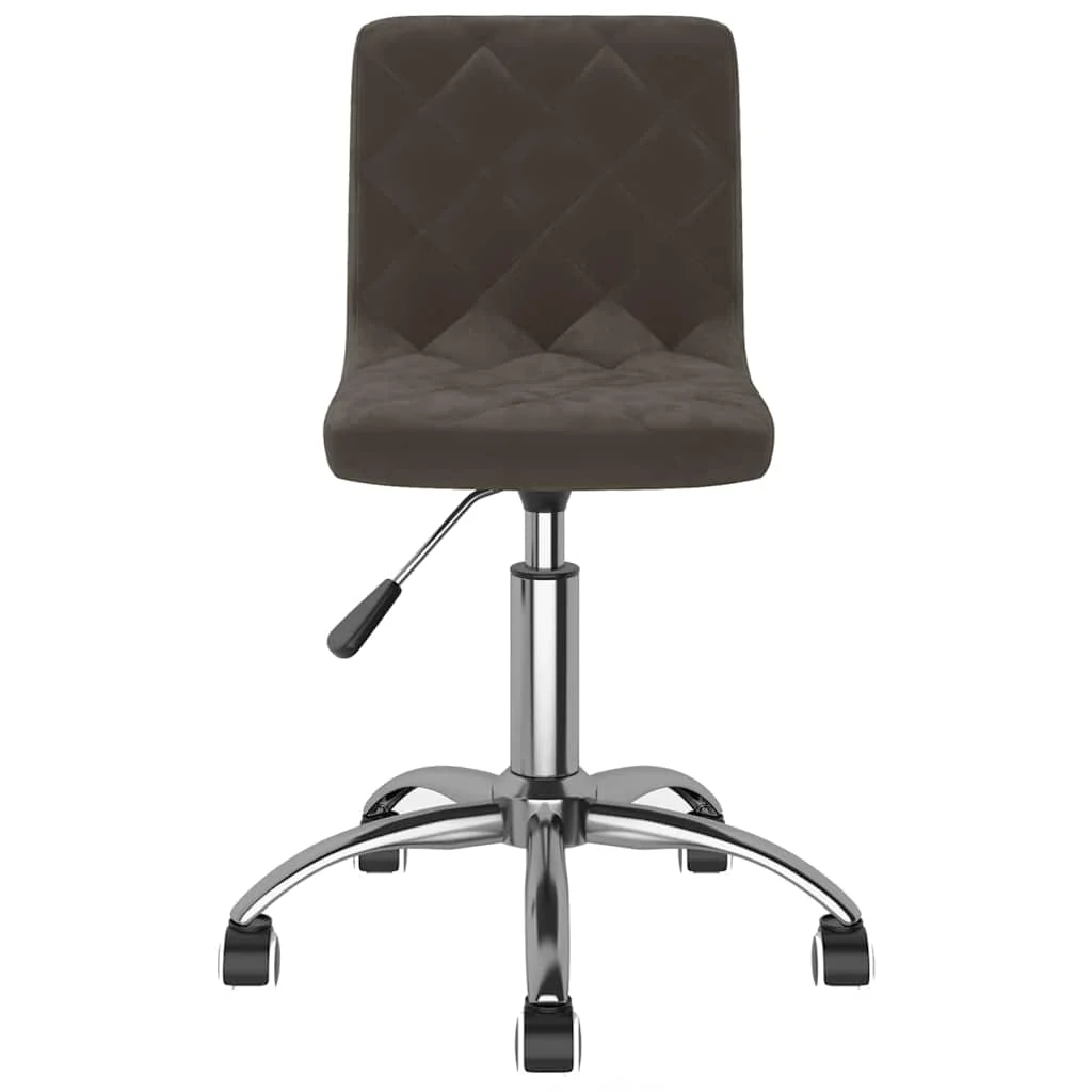 Chaise pivotante de bureau 40 x 43 x 87,5 cm gris foncé velours – vue de face