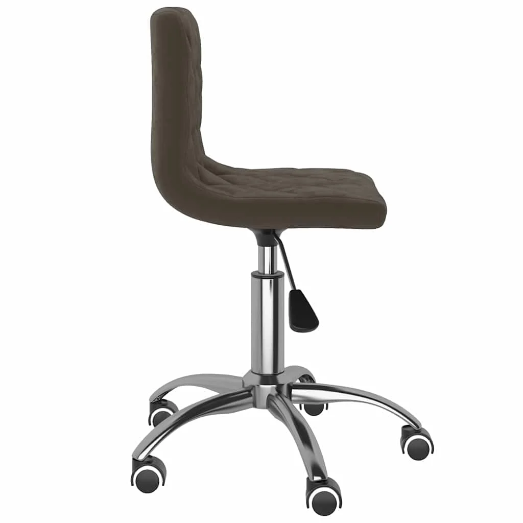 Chaise pivotante de bureau 40 x 43 x 87,5 cm gris foncé velours – vue de côté