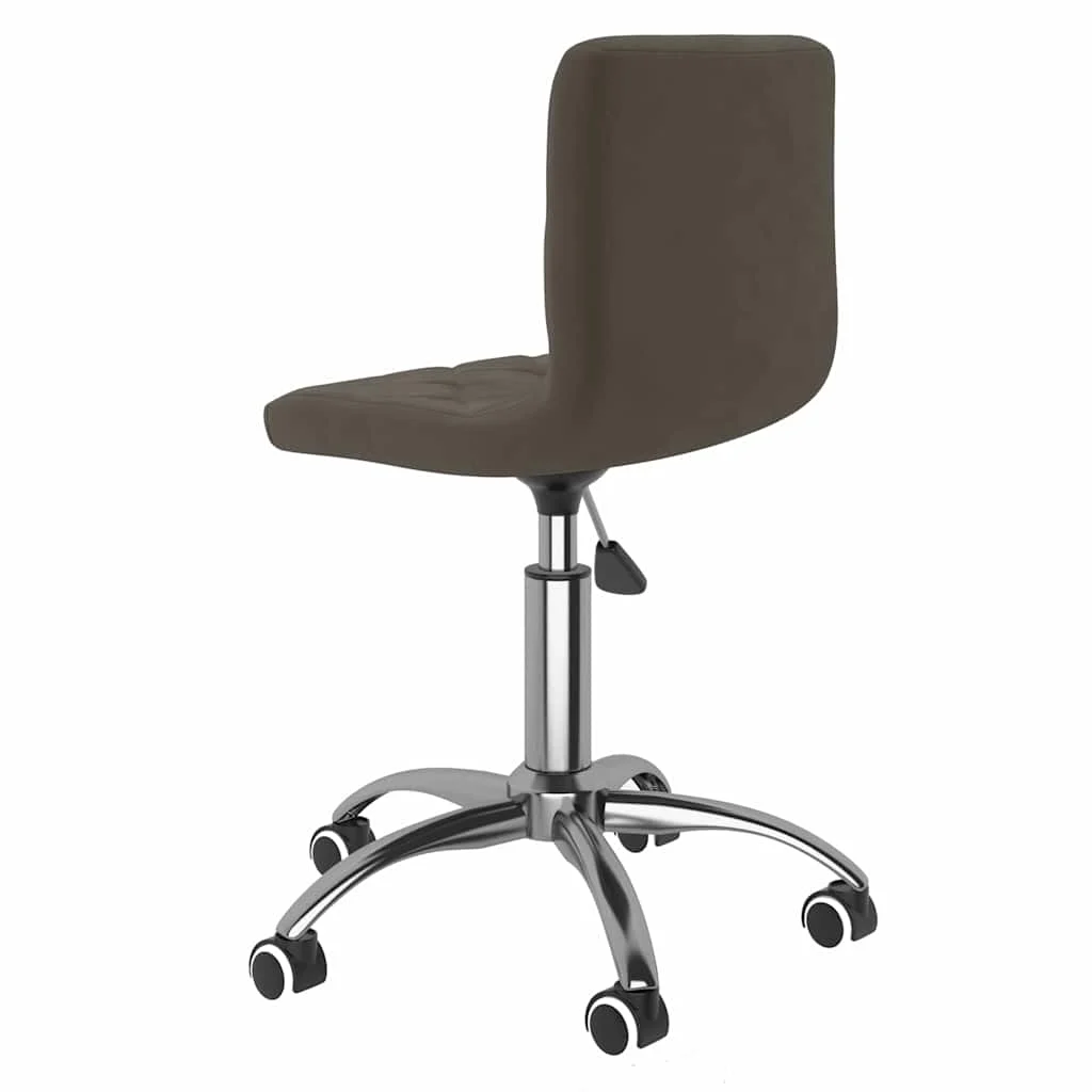 Chaise pivotante de bureau 40 x 43 x 87,5 cm gris foncé velours – vue de détail