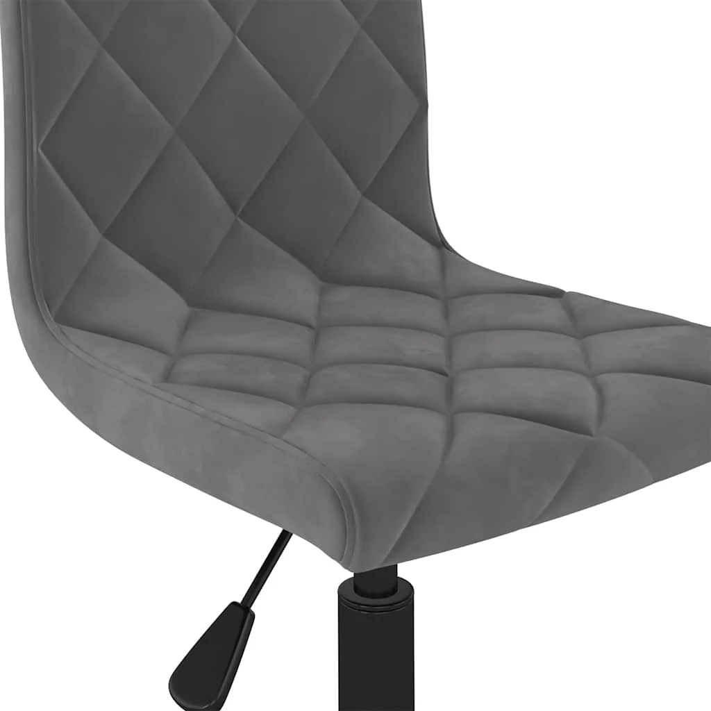 Chaise pivotante de bureau 40 x 43 x 87,5 cm gris foncé velours – modèle 2 – vue en situation