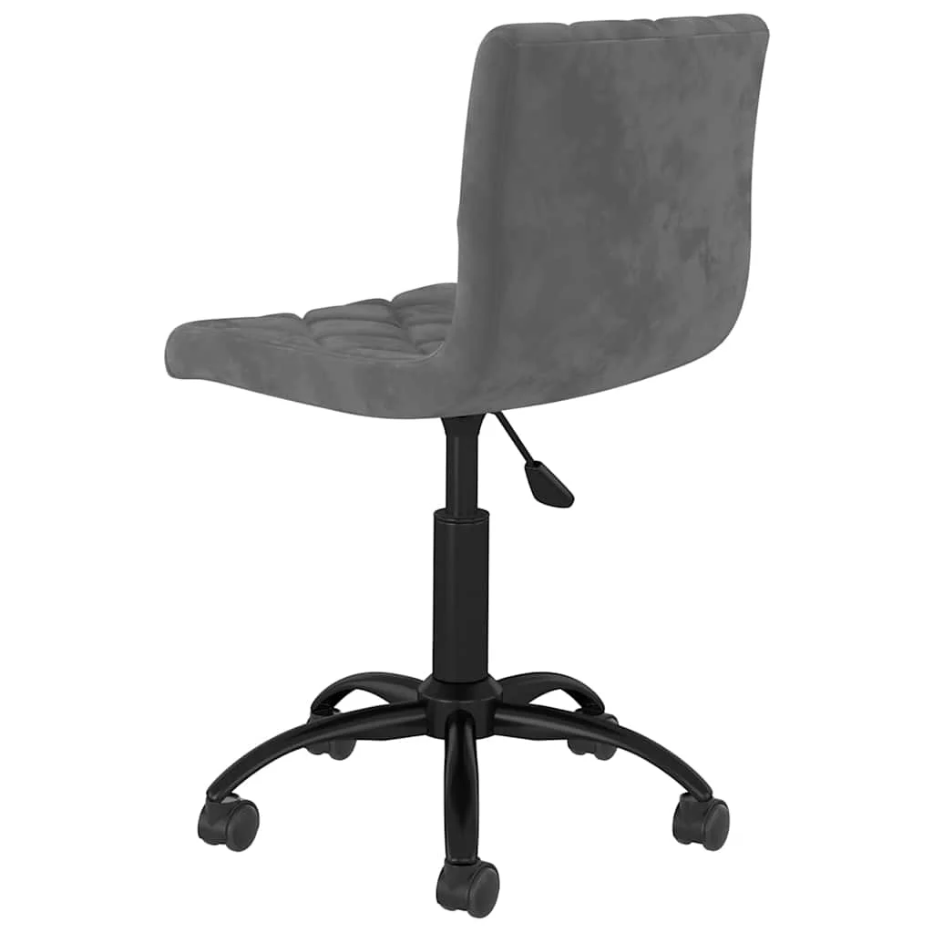 Chaise pivotante de bureau 40 x 43 x 87,5 cm gris foncé velours – modèle 2 – vue de détail