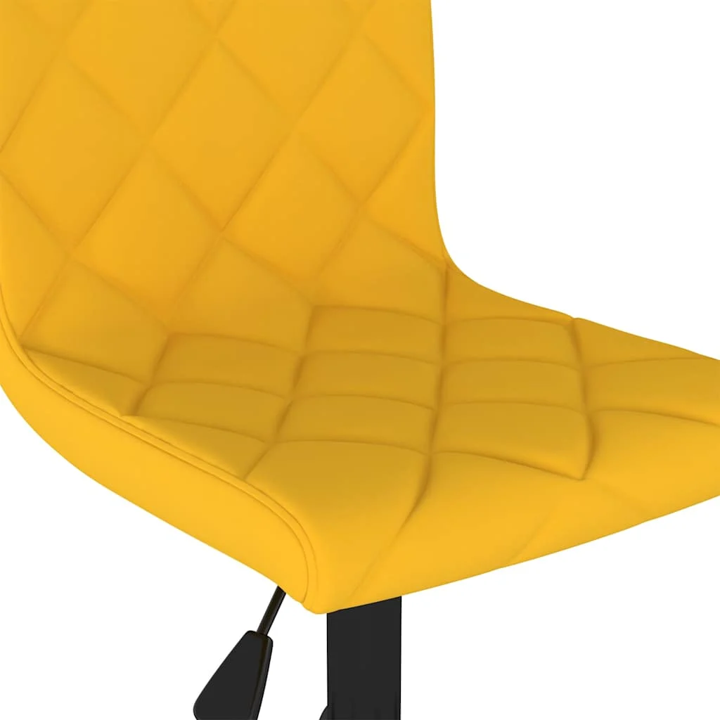 Chaise pivotante de bureau 40 x 43 x 87,5 cm jaune velours – vue en situation