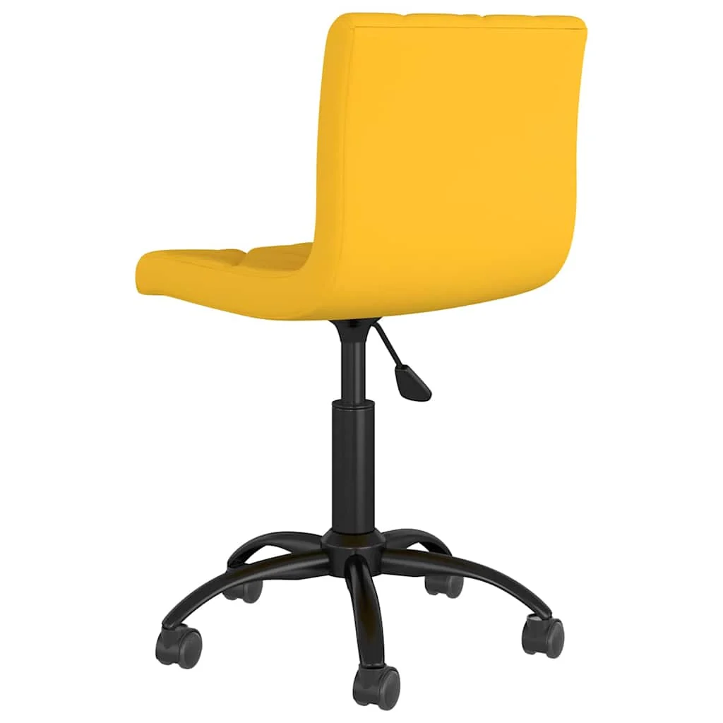 Chaise pivotante de bureau 40 x 43 x 87,5 cm jaune velours – vue de détail