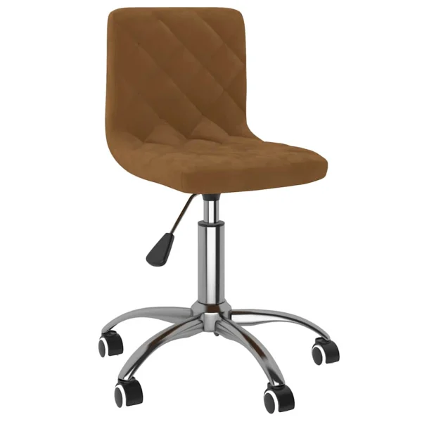 Chaise pivotante de bureau 40 x 43 x 87,5 cm marron velours – vue d’ensemble