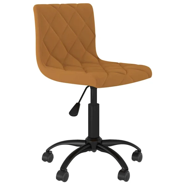 Chaise pivotante de bureau 40 x 43 x 87,5 cm marron velours – modèle 2 – vue d’ensemble