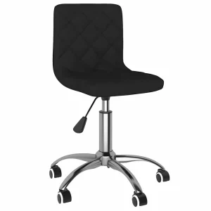 Chaise pivotante de bureau 40 x 43 x 87,5 cm noir velours – vue d’ensemble