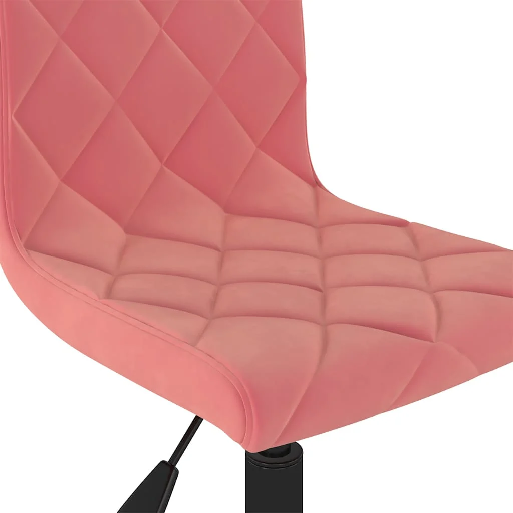 Chaise pivotante de bureau 40 x 43 x 87,5 cm rose velours – modèle 2 – vue en situation