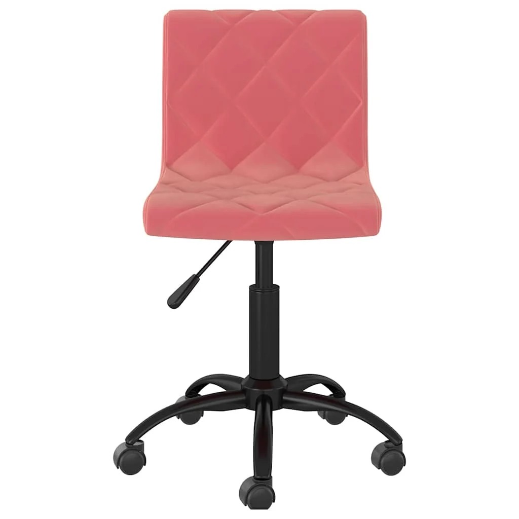 Chaise pivotante de bureau 40 x 43 x 87,5 cm rose velours – modèle 2 – vue de face