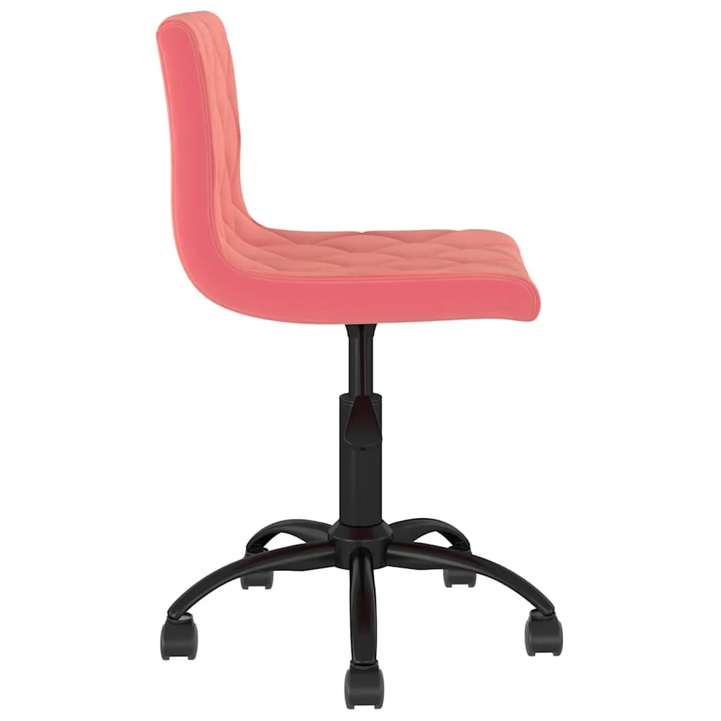 Chaise pivotante de bureau 40 x 43 x 87,5 cm rose velours – modèle 2 – vue de côté