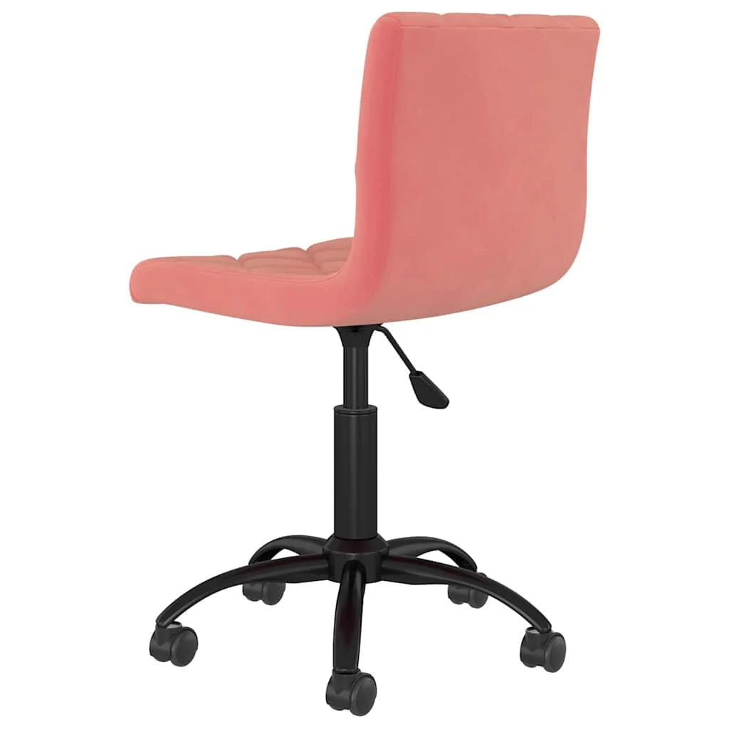 Chaise pivotante de bureau 40 x 43 x 87,5 cm rose velours – modèle 2 – vue de détail