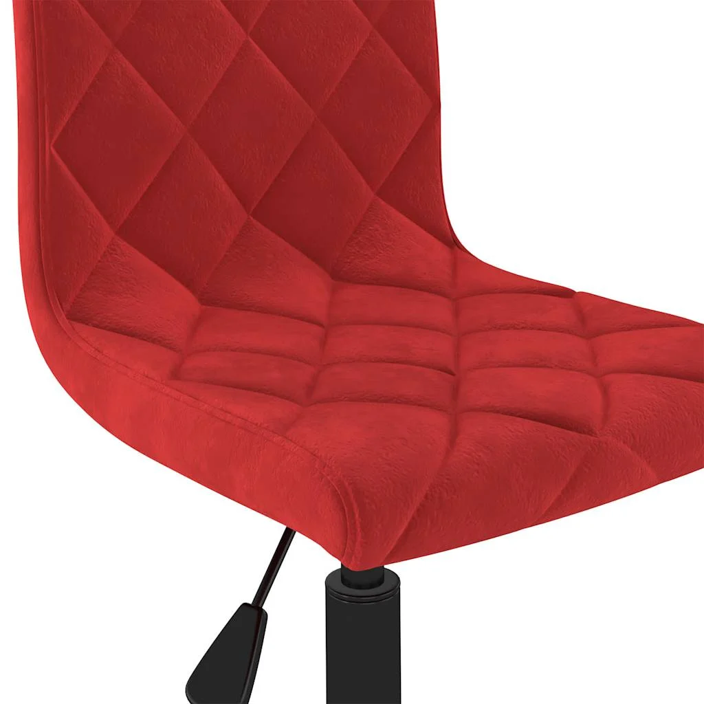 Chaise pivotante de bureau 40 x 43 x 87,5 cm rouge bordeaux velours – vue en situation