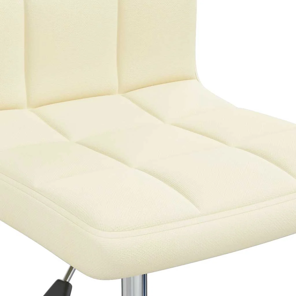 Chaise pivotante de bureau 40 x 47 x 86 cm crème tissu – vue de dessus