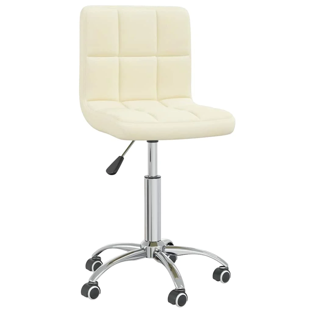Chaise pivotante de bureau 40 x 47 x 86 cm crème tissu – vue de face