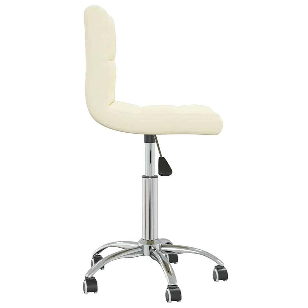 Chaise pivotante de bureau 40 x 47 x 86 cm crème tissu – vue de détail