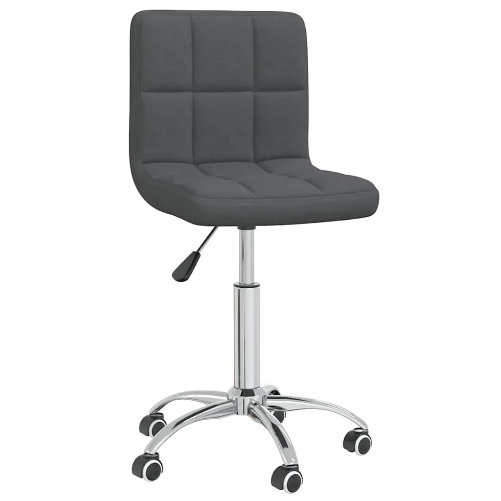 Chaise pivotante de bureau 40 x 47 x 86 cm gris foncé tissu – vue de face