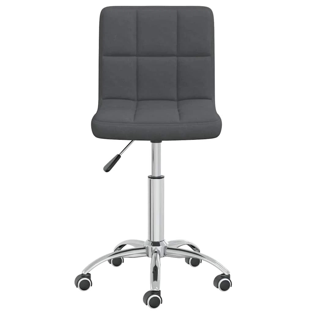 Chaise pivotante de bureau 40 x 47 x 86 cm gris foncé tissu – vue de côté
