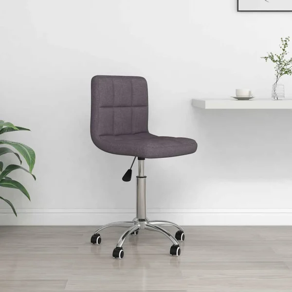Chaise pivotante de bureau 40 x 47 x 86 cm taupe tissu – vue d’ensemble