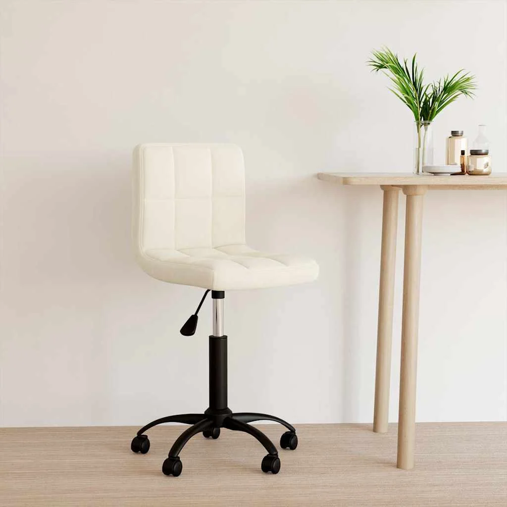Chaise pivotante de bureau 40 x 47 x 87,5 cm crème velours – vue d’ensemble
