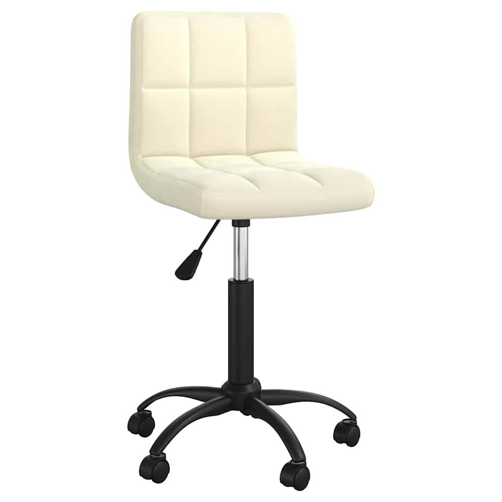 Chaise pivotante de bureau 40 x 47 x 87,5 cm crème velours – vue de face