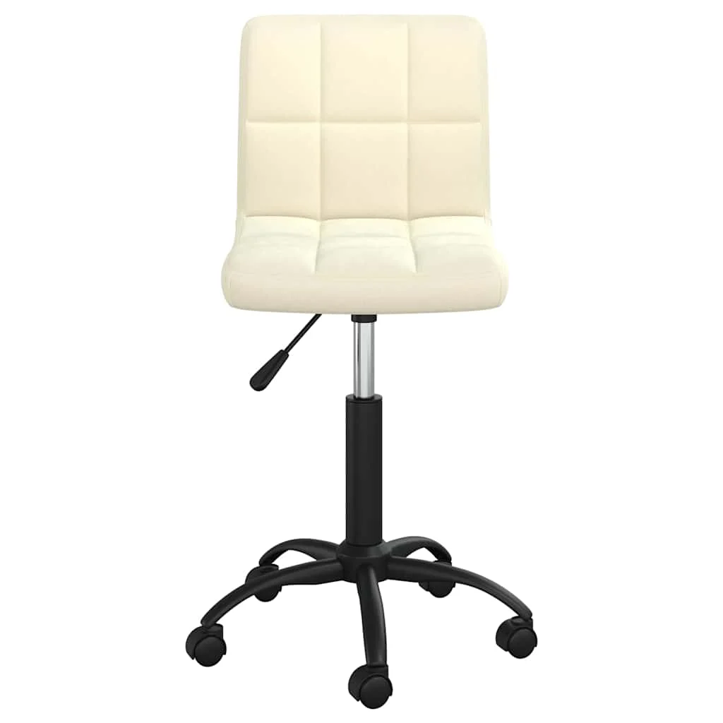 Chaise pivotante de bureau 40 x 47 x 87,5 cm crème velours – vue de côté
