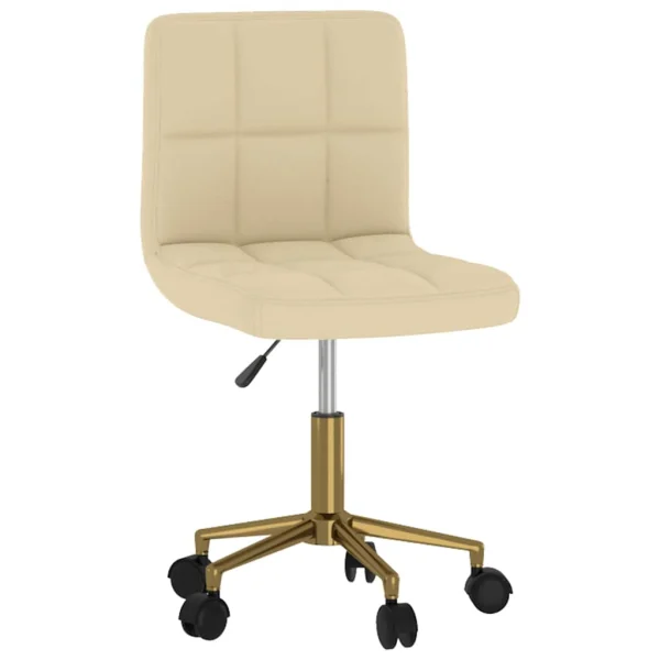 Chaise pivotante de bureau 40 x 47 x 87,5 cm crème velours – modèle 2 – vue d’ensemble
