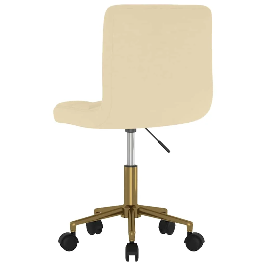 Chaise pivotante de bureau 40 x 47 x 87,5 cm crème velours – modèle 2 – vue de face