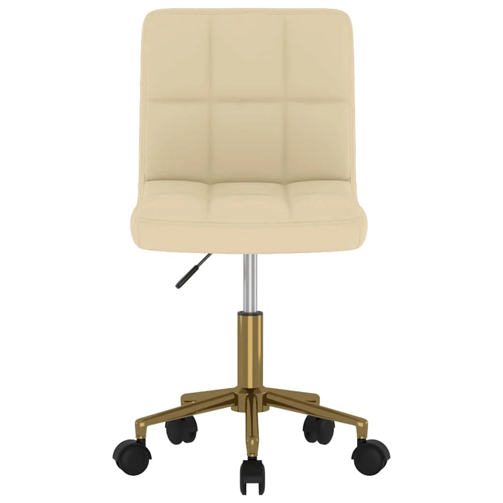 Chaise pivotante de bureau 40 x 47 x 87,5 cm crème velours – modèle 2 – vue de côté