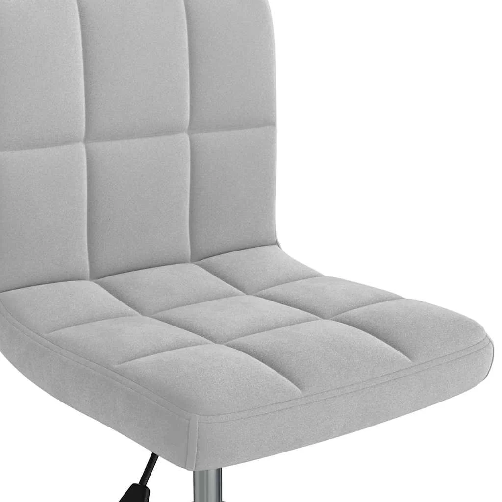 Chaise pivotante de bureau 40 x 47 x 87,5 cm gris clair velours – vue de dessus