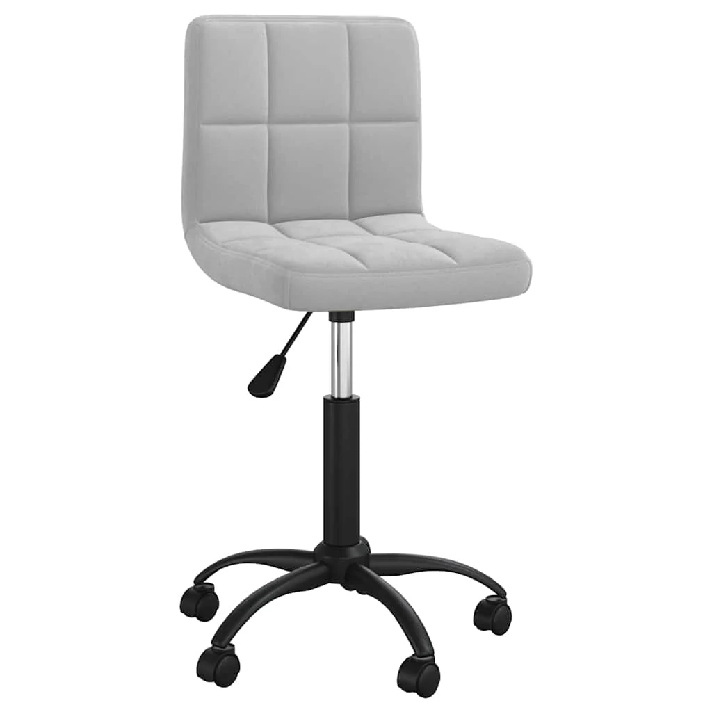 Chaise pivotante de bureau 40 x 47 x 87,5 cm gris clair velours – vue de face