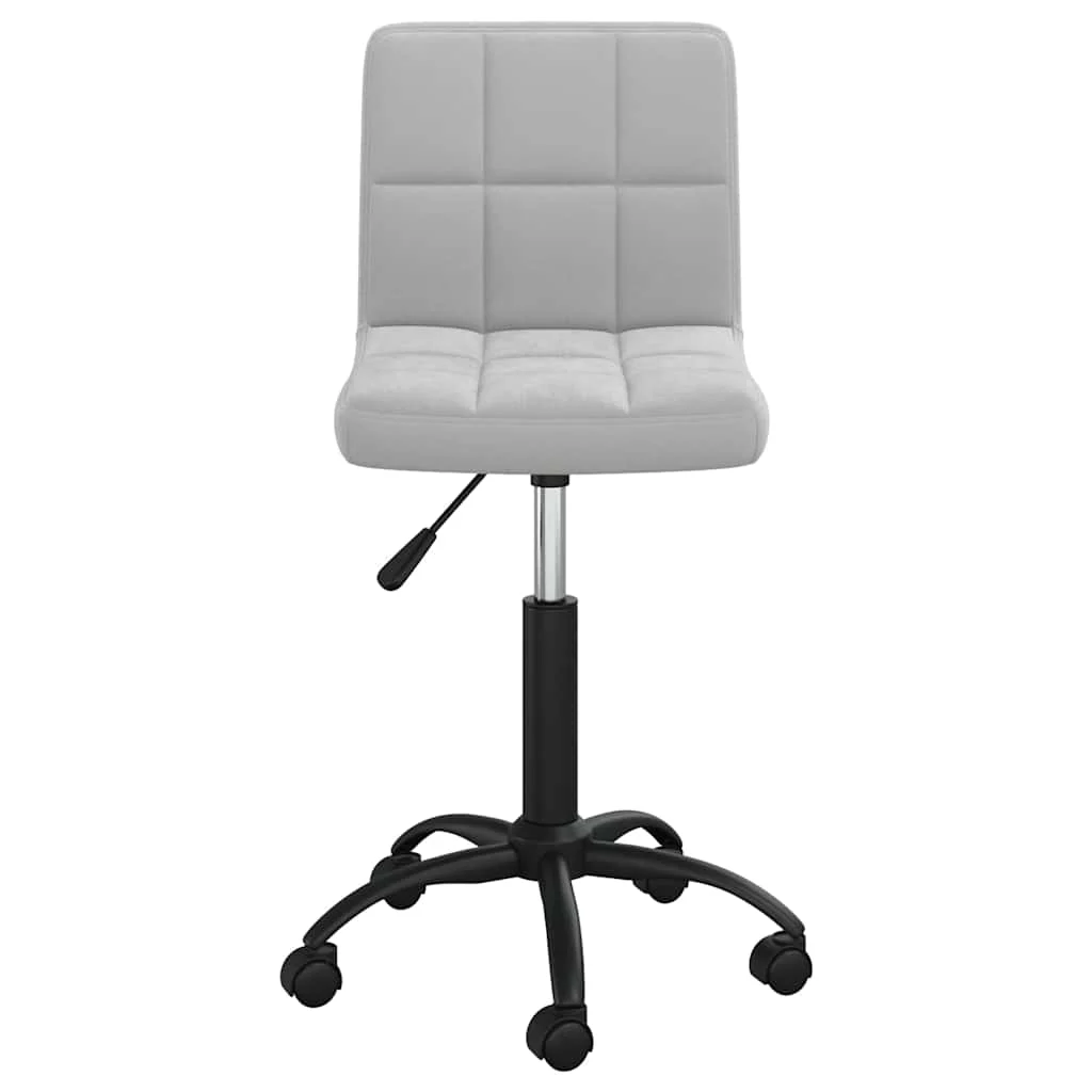 Chaise pivotante de bureau 40 x 47 x 87,5 cm gris clair velours – vue de côté