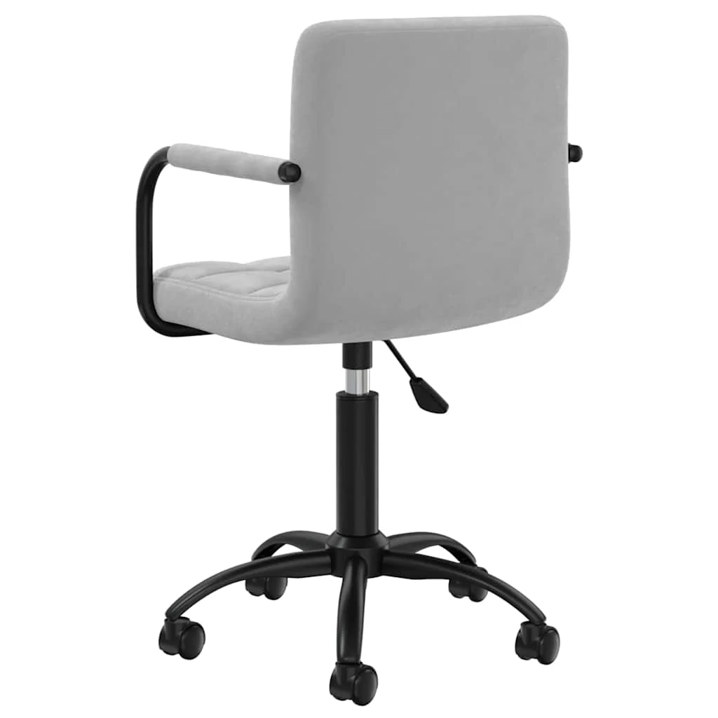 Chaise pivotante de bureau 40 x 47 x 87,5 cm gris clair velours – modèle 2 – vue en situation