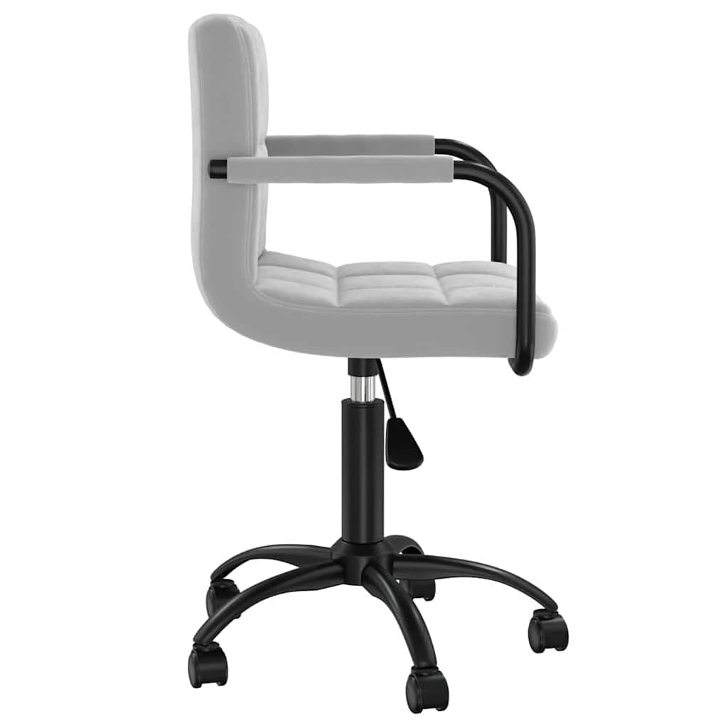 Chaise pivotante de bureau 40 x 47 x 87,5 cm gris clair velours – modèle 2 – vue de détail